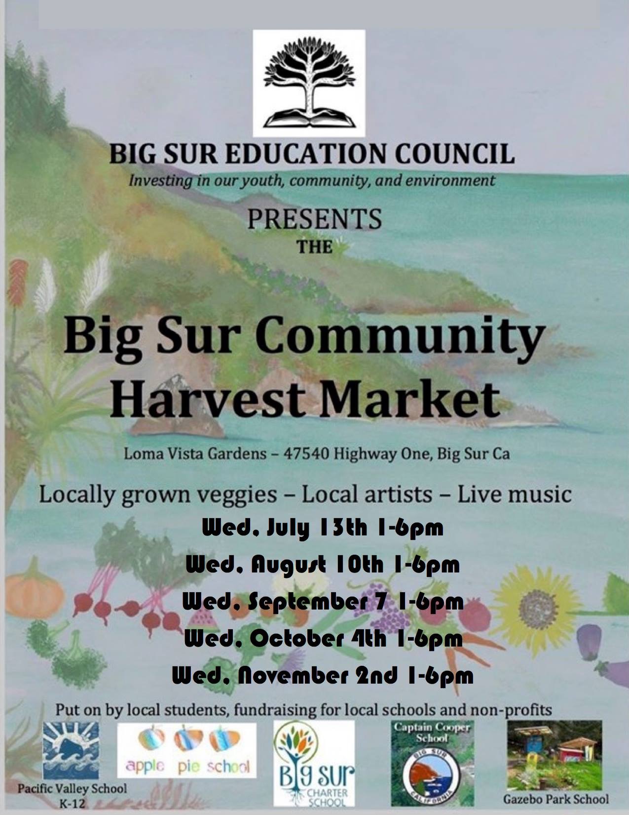 pacific current gazebo on Big Sur Community Harvest Market Bigsurkate